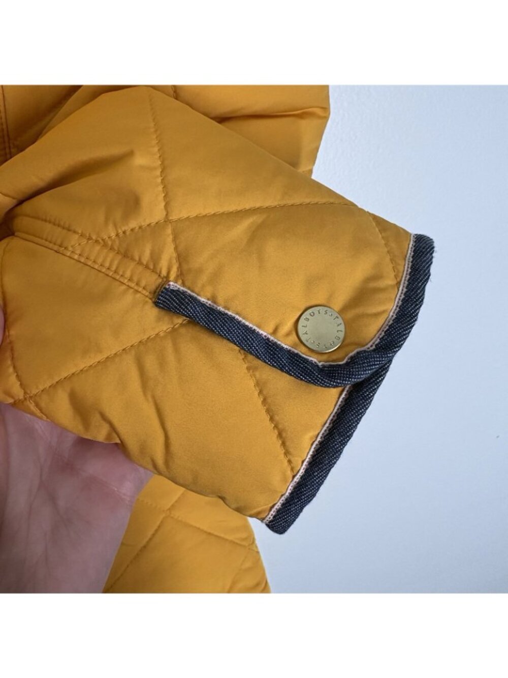 Talbots Women XS Mustard Yellow Corduroy Collar Quilted Barn Jacket NWOT - Picture 10 of 10